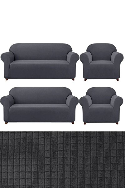 E BAHAR غطاء طقم أريكة مطاطي من الليكرا 3+3+1+1. غطاء أريكة سرير غطاء أريكة قابل للتمدد