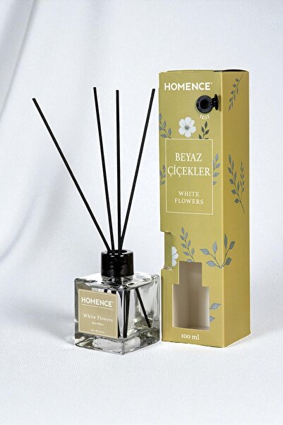 homence Beyaz Çiçekler Bambu Çubuklu Oda Kokusu 100 ml