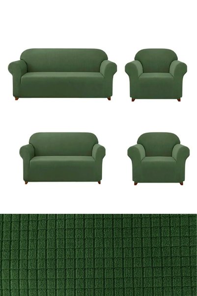Generic Brand 3+2+1+1 Husă pentru set de scaune cu elastic. Husa pentru canap...