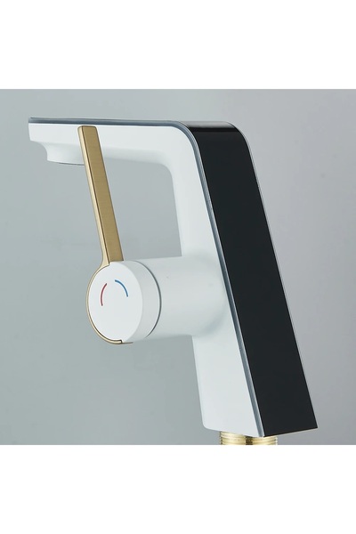 OEM Smart Digital Temperature Led Screen Bathroom Sink Faucet White Gold 2 Flow Adjustment Imported 7 Years Warranty