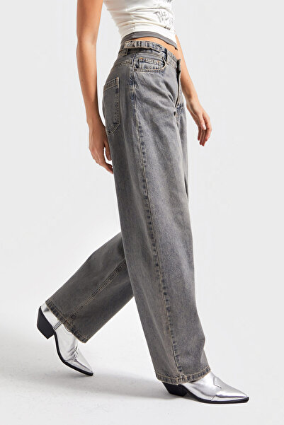 its basic Women's T.Kot Color Lotus 2W5-134 Baggy Fit Inner Length 83cm 100% Cotton Denim Jean