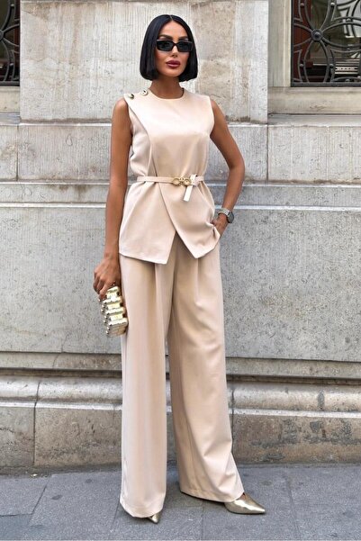 Lijuri Κομψό κοστούμι με αξεσουάρ ώμου και ζώνη 10254 R10-E-K3