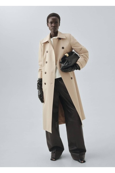 MANGO Woman %100 pamuklu klasik trençkot