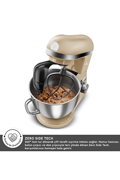 Karaca Çift Kollu Chef Pro Hamur Yoğurma , Karıştırma, Çırpma Stand Mikser & Mutfak Şefi 1750w 5 Litre
