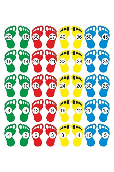 hepenuygun Autocolant pentru amprenta de numărare ritmică de 2,3,4,5' 20 de perechi