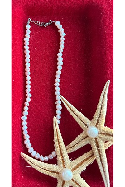 Taş-Mir Gerçek Doğal İnci Kolye Bileklik Set