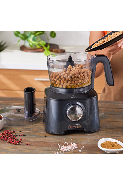 Karaca 2500W Yüksek Performans Mastermaid 11 Ürün 1 arada Çift katlı, 4 kanatlı doğrayıcı Mutfak Robotu