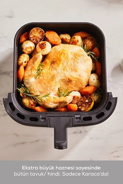 Karaca 10 Farklı Pişirme Modu 9L Smart Screen Geniş Hazne Inox Airfryer 8 Kişilik