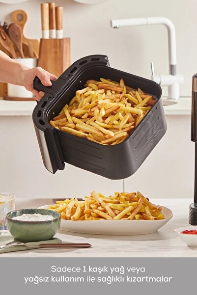 Karaca 10 Farklı Pişirme Modu 9L Smart Screen Geniş Hazne Inox Airfryer 8 Kişilik