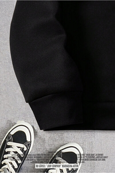 Jooy Company Μαύρο φούτερ με φερμουάρ με υπογραφή Atatürk