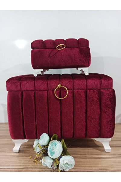 Sonem Çeyiz Sandık Gelin Damat Nişan Bohça Kutu Çeyiz Sandığı 5li 0329