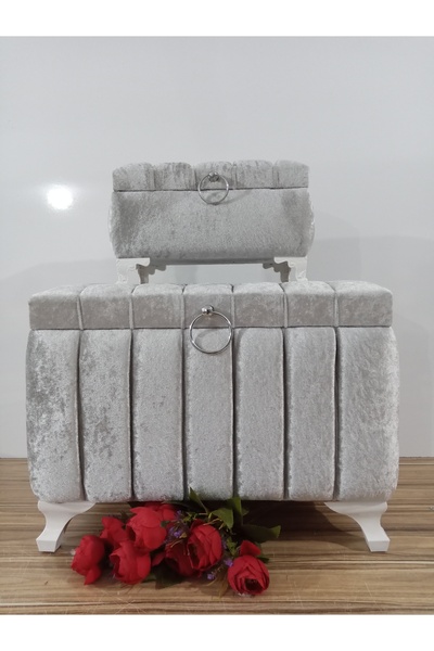 Sonem Çeyiz Sandık Gelin Damat Nişan Bohça Kutu Çeyiz Sandığı 5li 0329