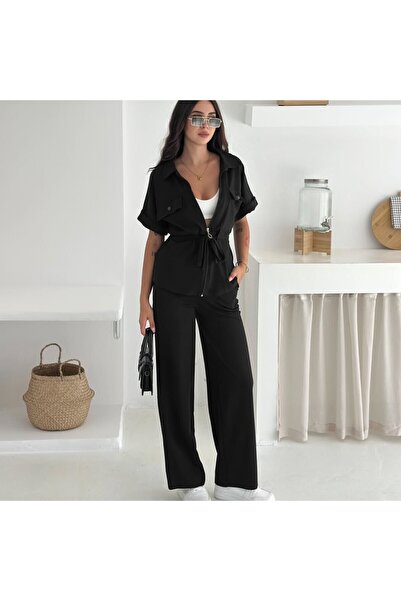 cosmos KADIN FERMUARLI MODAL KUMAŞ İKİLİ TAKIM