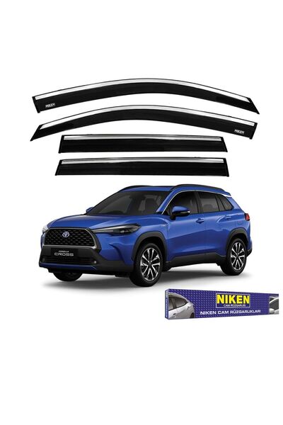 Niken Corolla Cross 2020-2023 Kromlu Cam Rüzgarlığı Uyumlu