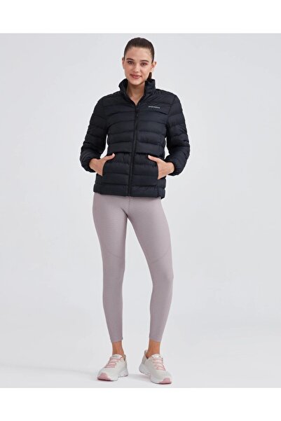 SKECHERS W Outerwear Pop Up Detailed Padded Jacket S231240 Günlük Kadın Mont SİYAH
