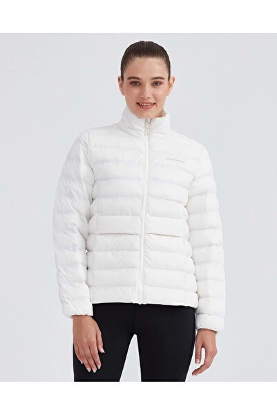 SKECHERS W Outerwear Pop Up Detailed Padded Jacket S231240 Günlük Kadın Mont BEYAZ