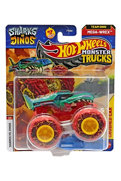 HOT WHEELS Mnster Trucks 1:64 Arabalar Mega Wrex Dinos Oyuncak Araba JCD87