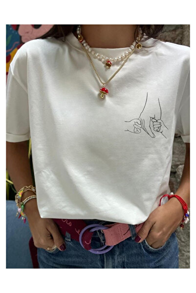 Tubinyoo تي شيرت كبير الحجم مطبوع للأم والطفل للجنسين