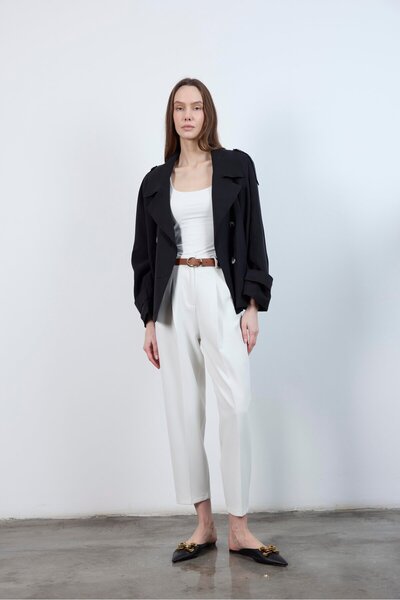 Lady Pixie Belted Premium Fabric Trousers