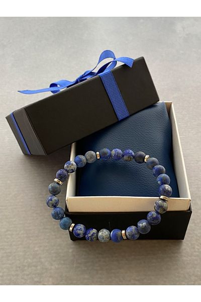 Hepsi Enteresan Lapis Lazuli Bracelet, Gift for Man, Lover, Father, Valentine's Day, Father's Day