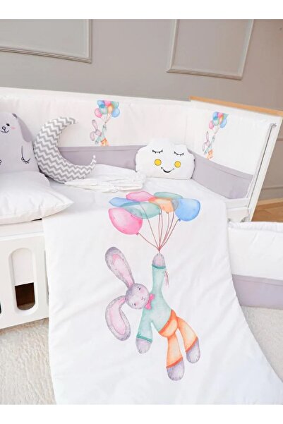 Fun Moment 3 Baby Bed Side Guards with Quilt, Pillows and Sheet