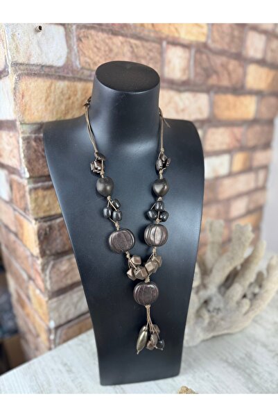 SEDEF TAKI Ahşap işlemeli kolye