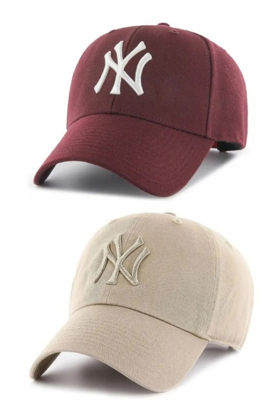 awix Sports Hat Unisex 2-Piece Beige and Black Set Adjustable Back Cotton Hat Cap