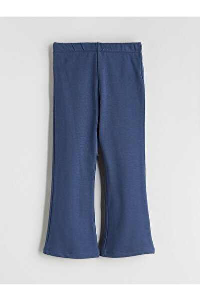 LC Waikiki Hanorac și jambiere pentru fetiță, cu imprimeu cu guler pentru bebeluși, albastru bleumarin, 2 piese