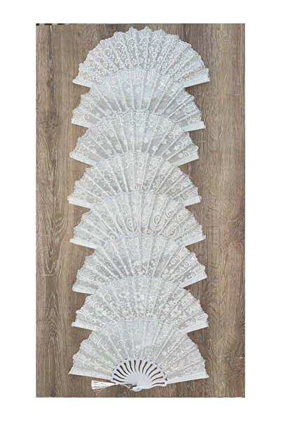 Löwin Çiçek Desenli Simli Çanta Boy Yelpaze 1 Adet | Asortili | Rastgele Gönd...