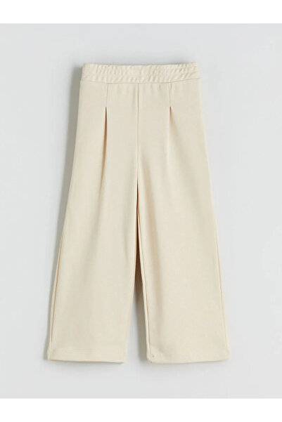 LC Waikiki LCW ECOBej Beli Lastikli Kız Çocuk Eşofman Alt