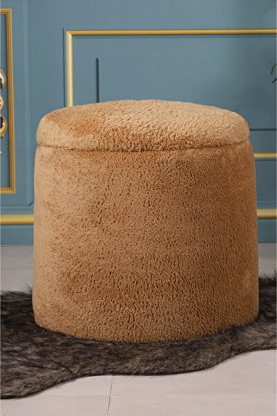 PUFMANYA LAVİNYA X-LARGE 45 CM X 45 CM SANDIKLI PUF PELUŞ KUMAŞ PUF KOLTUK