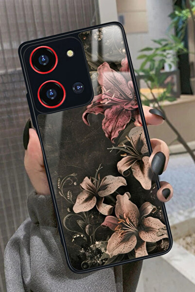 Reeder S19 Max Pro S 108 MP (Zoom) Uyumlu Pembe Çiçek Tasarımlı Glossy Premiu...