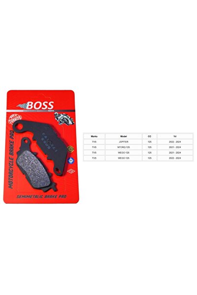 BOSS ÖN FREN DİSK BALATASI [BS175-193] ORGANİK - TVS JÜPİTER125, NTORQ,WEGO