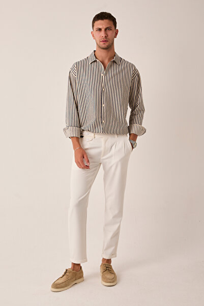 GAZAP Boyfriend Erkek Pileli Kumaş Pantolon