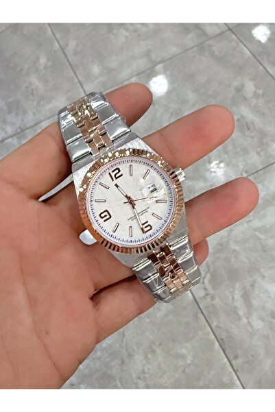 LOOQ ساعة يد رجالية موديل جديد بسوار فولاذي مع تقويم A+جودة