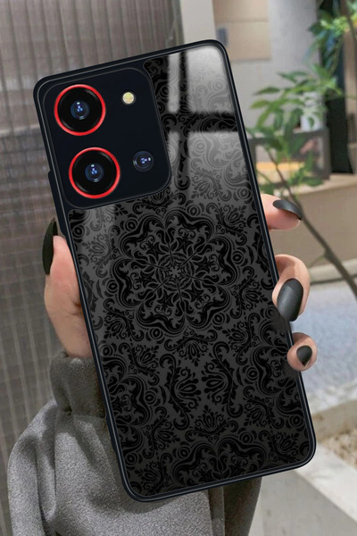 Reeder S19 Max Pro S 108 MP (Zoom) Uyumlu Siyah Karışık Tasarımlı Glossy Prem...