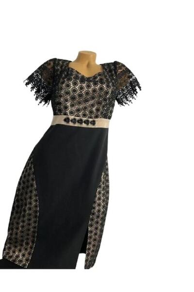 OEM Midi Dress Karotte, Black and Cream, Size 42-44 RO