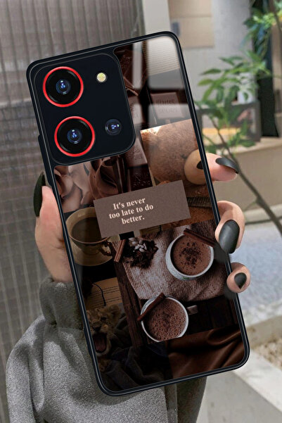 Reeder S19 Max Pro S 108 MP (Zoom) Uyumlu Kahverengi Poster Tasarımlı Glossy ...