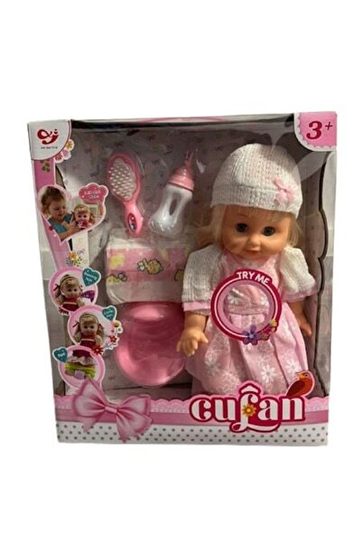 OEM Păpușă roz vorbitoare cu accesorii: perie de păr, biberon, oliță, scutece...