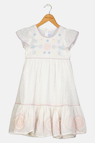 Willow & Whistle Kids Girl Floral Print Dress, Multicolor