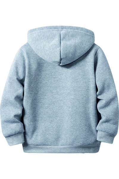 HOFFNUNG Unisex Zipper Hoodie on Attack Eagle Pattern Oversize Cardigan