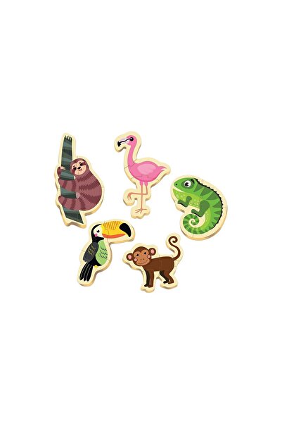 EDUCA Puzzle - Tropical Animals, 3/3/4/4/5 pieces