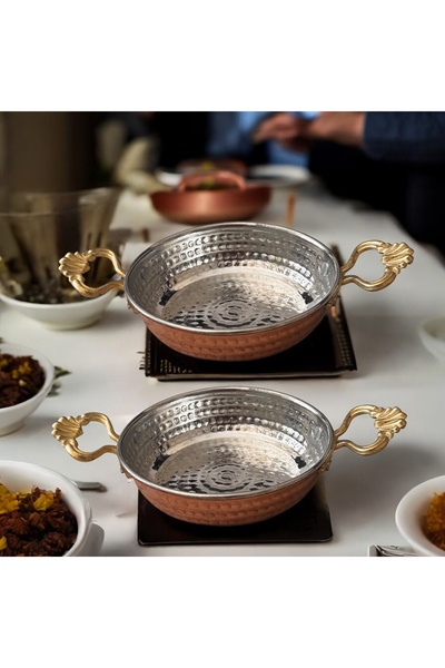 BARITCIOGLU Copper Sahan Pan 2 Pieces X 14 cm