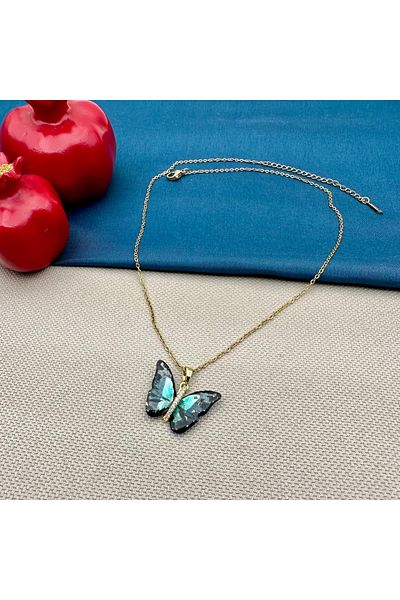 Opia Takı & Aksesuar Steel Butterfly Pendant