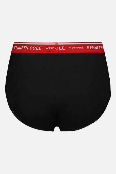 Kenneth Cole Men 2 PIece Brand Logo Briefs, Black