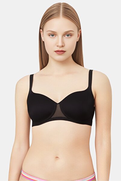 Triumph حمالة صدر نسائية سادة مبطنة قليلاً، لون أسود