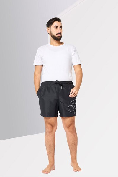 Calvin Klein Men Brand Logo Board Shorts, Black