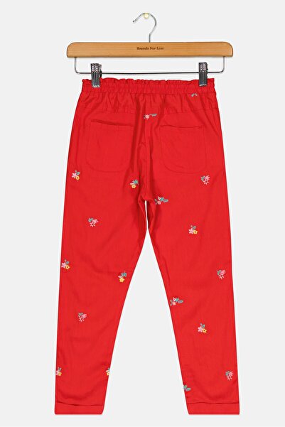 Hamleys Kids Girl Embroidered Pants, Red