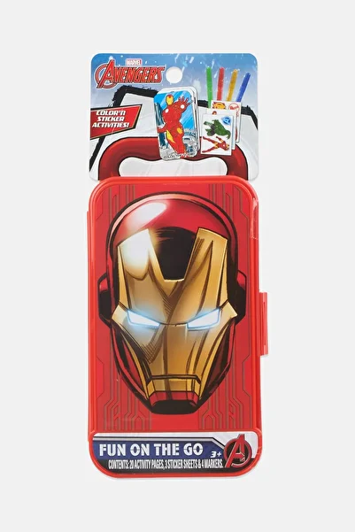 Marvel Ironman Birthday Party Favor Color Sticker Activities Kit, Multicolor