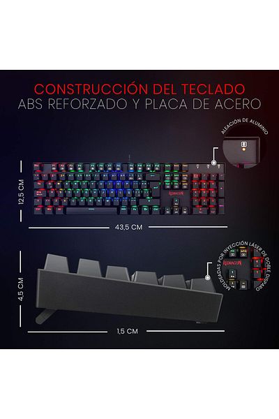 REDRAGON K551 RGB Mechanical Keyboard & Mouse Combo – Blue Switches